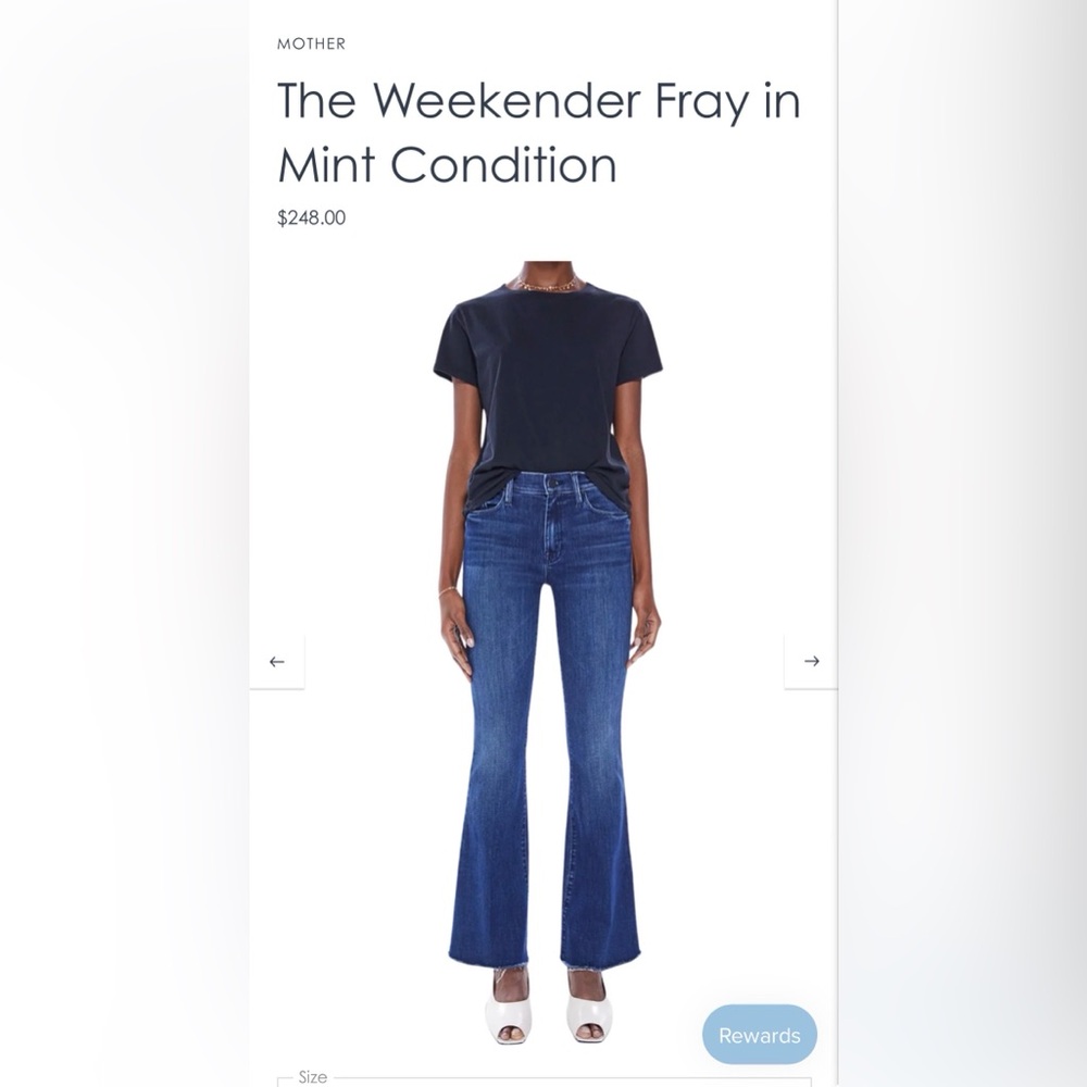 MOTHER Dark Blue Denim Jeans